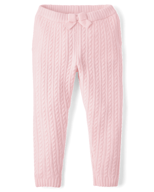 Girls Cable Knit Jogger Pants - Tiny Dancer