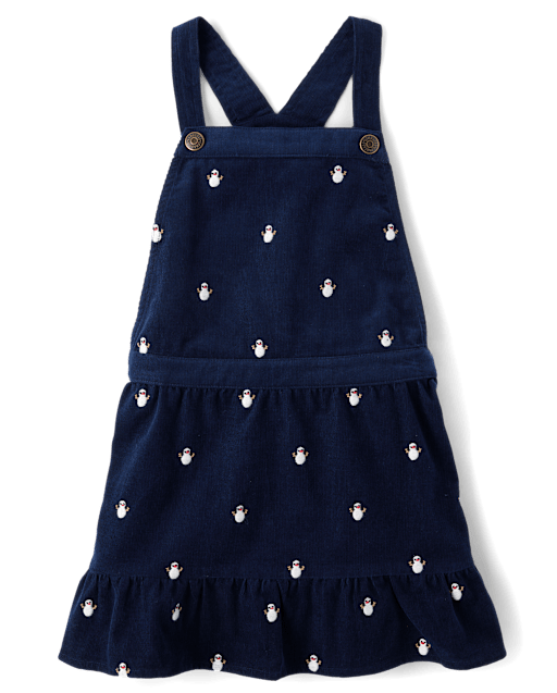 Girls Schiffli Snowman Skirtall - Holiday Express