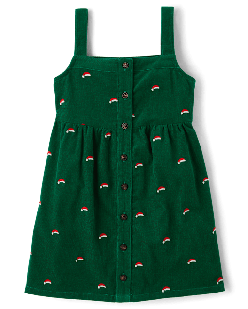 Girls Schiffli Santa Hat Skirtall - Holiday Express