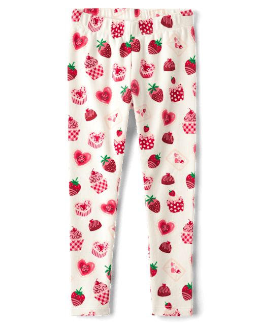Girls Dessert Leggings - Mini Valentine - view 1