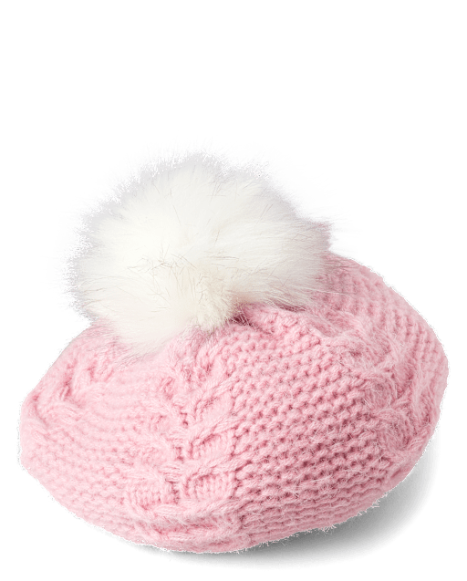 Girls Cable Knit Beret - Little Snowflake