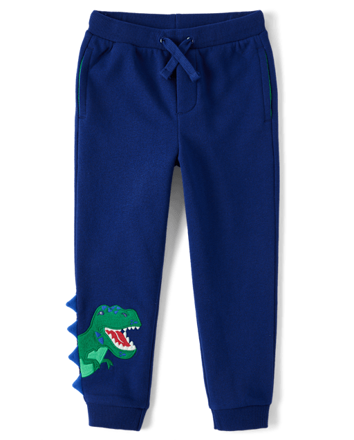 Boys Dino Fleece Jogger Pants - Dino Friends