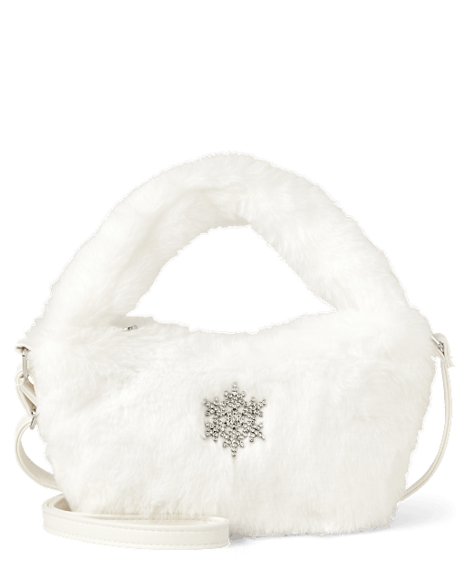 Girls Faux Fur Bag - Little Snowflake
