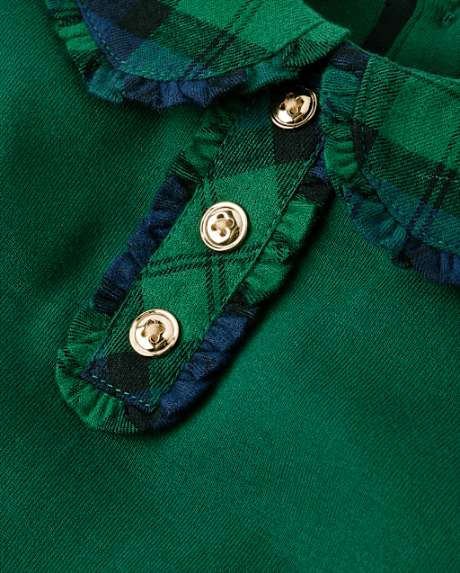 Girls Plaid Collar Top - Holiday Express - lbl_product_image_view_2