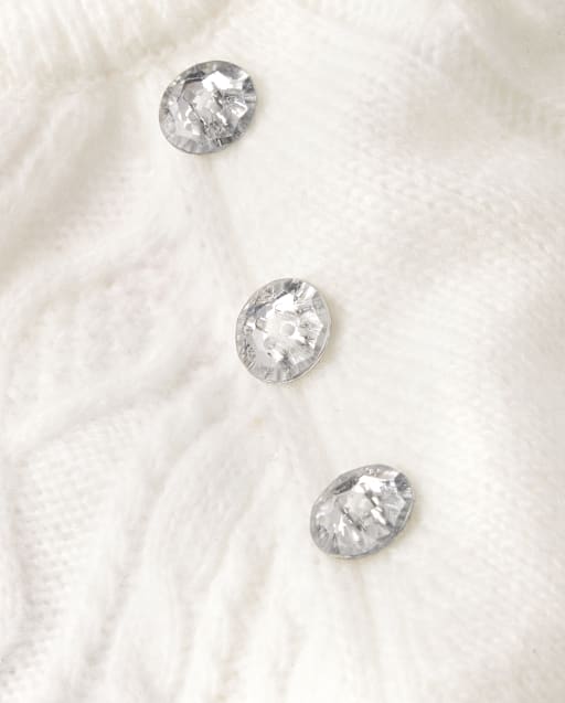 Pull péplum en maille torsadée pour fille - Petit flocon de neige - lbl_product_image_view_2