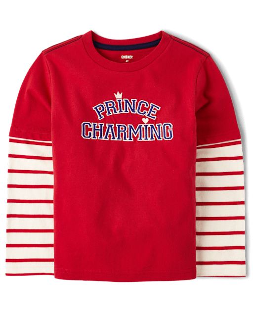 Boys Prince Charming Layered Top - Mini Valentine