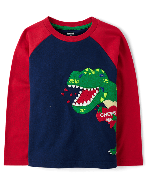 Boys Dino Raglan Top - Mini Valentine - view 1