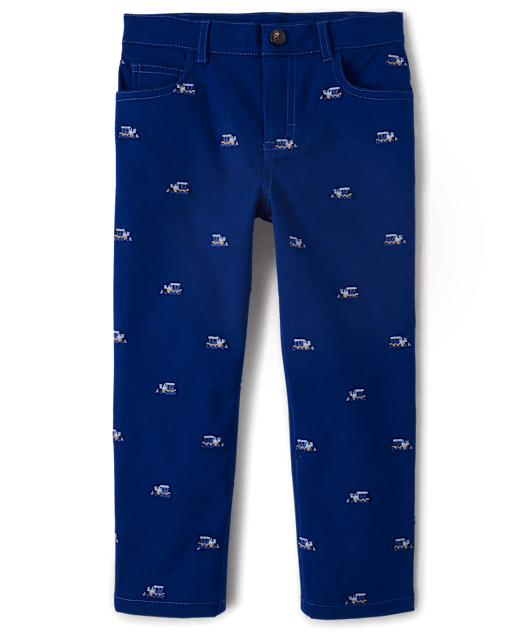 Boys Schiffli Train Pants - Little Snowflake