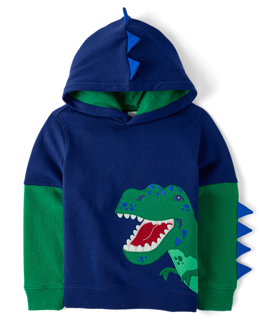 Boys Dino Fleece Hoodie - Dino Friends