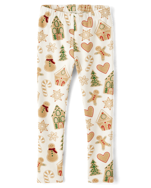 Leggings douillets de Noël pour filles - Holiday Express