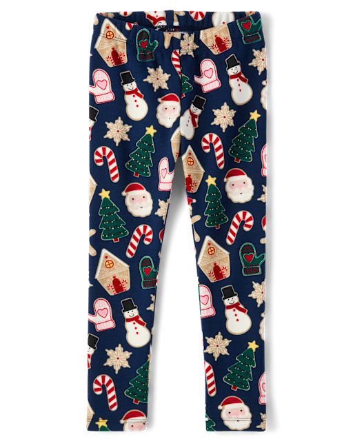 Girls Christmas Cozy Leggings - Holiday Express