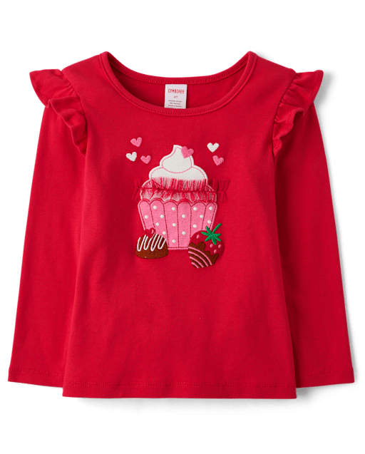 Haut à volants pour filles - Mini Valentine