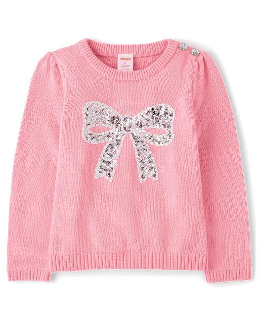 Fille Scintillant Boucle Chandails - Little Snowflake