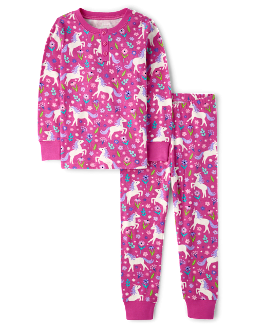 Pyjama en coton ajusté licorne pour filles - lbl_product_image_view_2