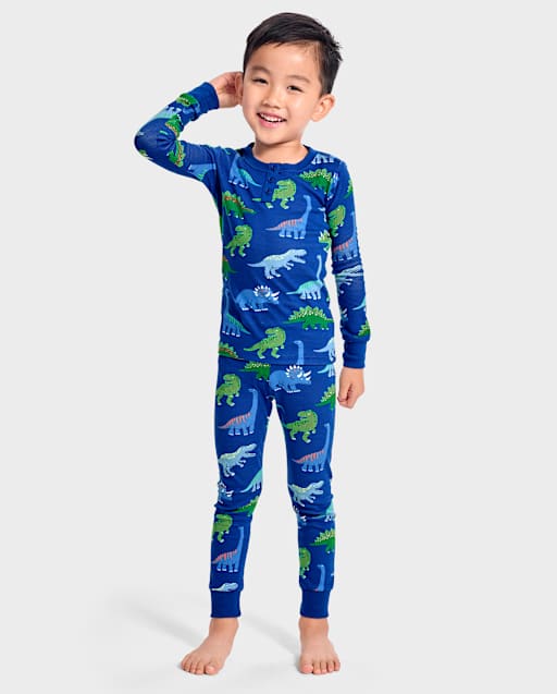 Boys Dino Snug Fit Cotton Pajamas - Gymmies