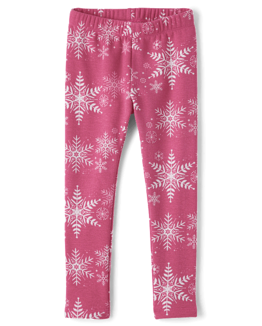 Girls Snowflake Cozy Leggings - Little Snowflake - view 1
