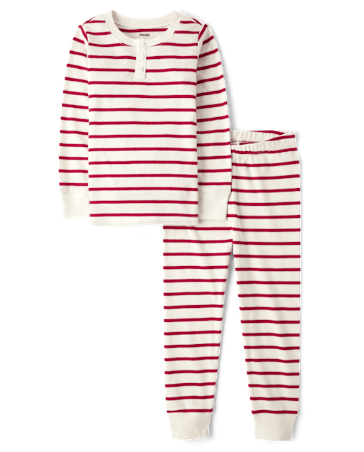 Kids Striped Snug Fit Cotton Pajamas - Gymmies