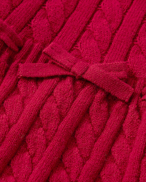 Baby Girls Cable Knit Sweater Dress - view 2