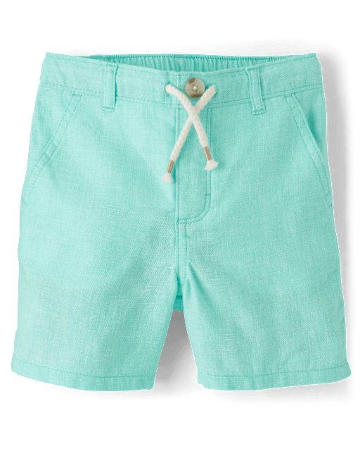 Kids Linen-Blend Pull On Shorts