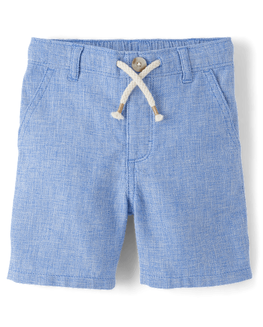 Kids Linen-Blend Pull On Shorts