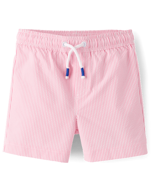 Boys Seersucker Swim Trunks - Swim