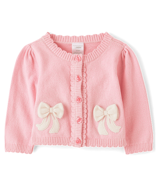 Baby Girls Embroidered Bow Cardigan - Homegrown by Gymboree