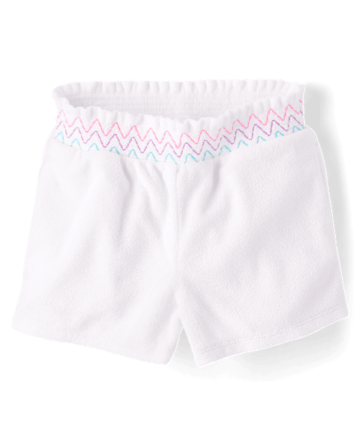 Girls Rainbow Terry Pull On Shorts - Little Essentials