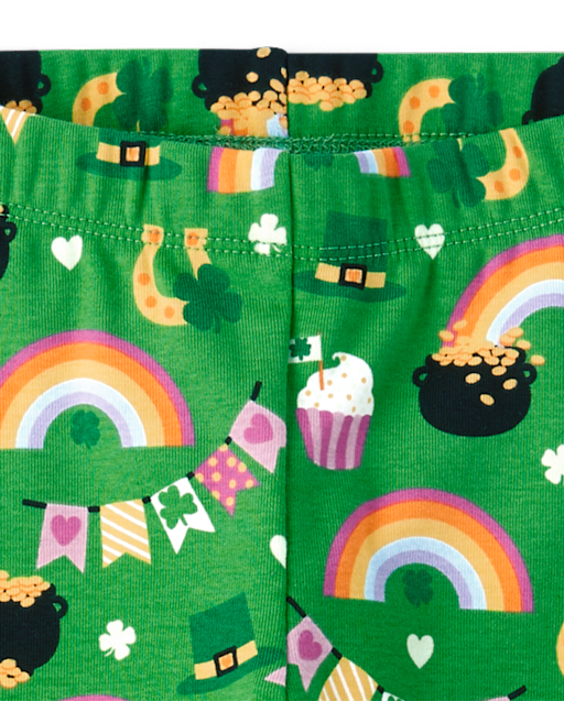 Girls Shamrock Leggings - Little Leprechaun - view 2