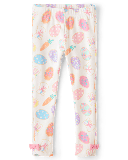 Girls Easter Egg Leggings - Garden Party