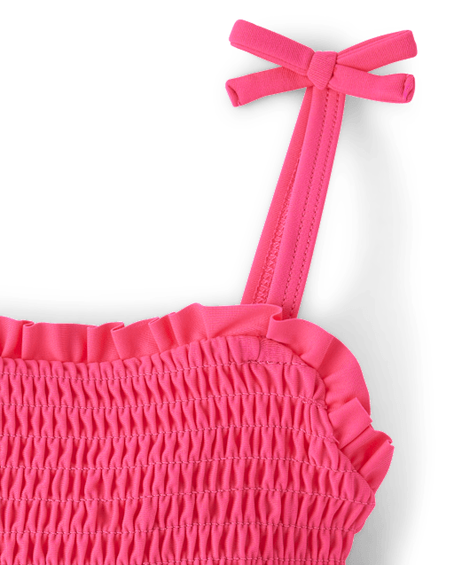 Girls Smocked Tutu One Piece Swimsuit - Swim - view 2