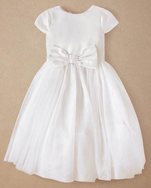 Girls Bow Tulle Dress - Special Occasions