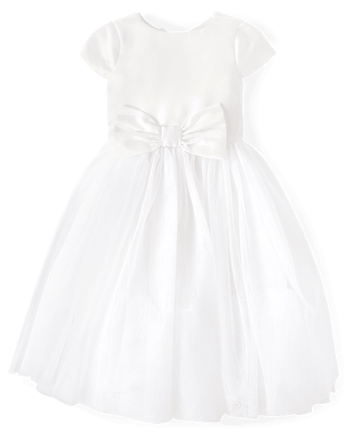 Girls Bow Tulle Dress - Special Occasions