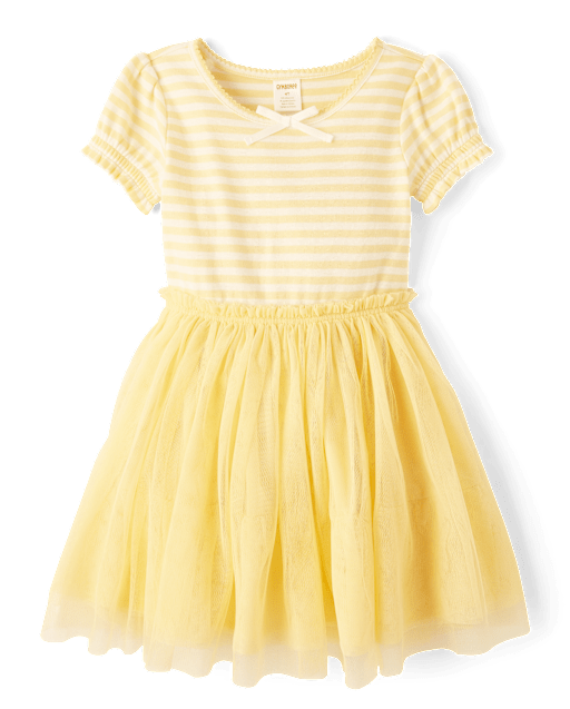 Robe rayée cintrée et évasée pour filles - Little Essentials - lbl_product_image_view_2