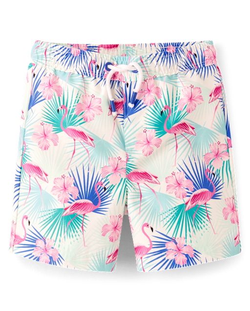 Boys Flamingo Swim Trunks - Swim