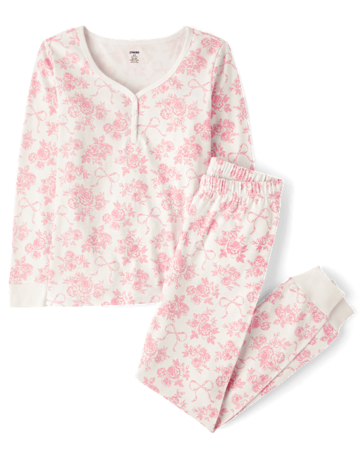 Womens Mommy And Me Floral Cotton Pajamas - Gymmies