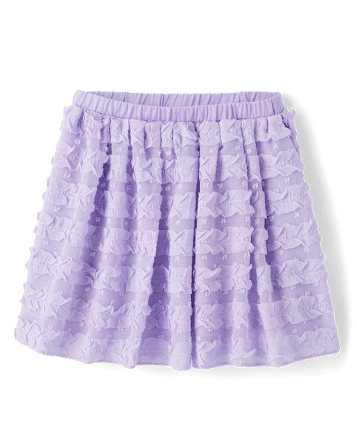 Girls Ruffle Skirt - Lavender Fields