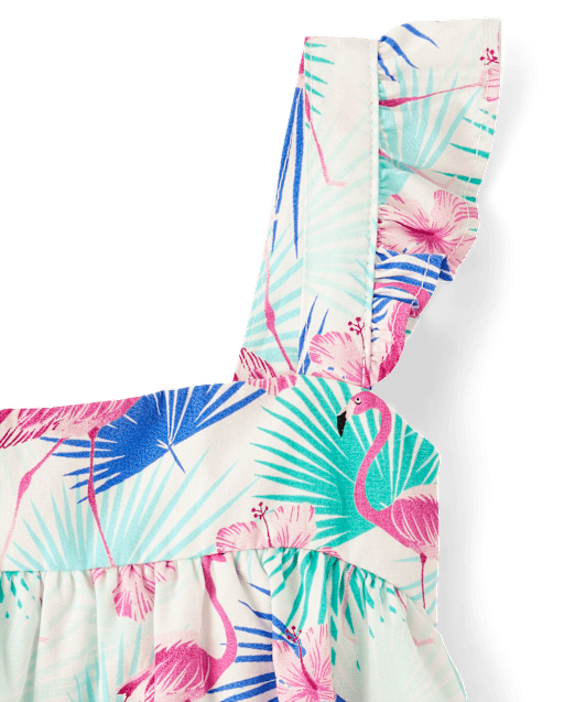 Robe à volants flamant rose pour fille - Maillot de bain - lbl_product_image_view_2