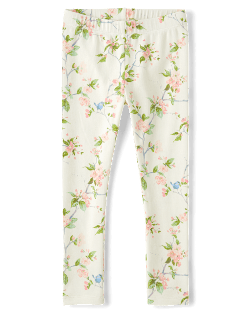 Girls Floral Leggings - Spring Celebrations