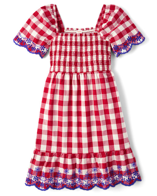 Womens Mommy And Me Gingham Ruffle Dress - American Cutie