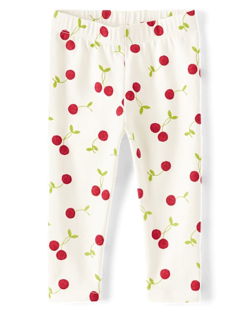 Girls Cherry Capri Leggings - Sweet Summer