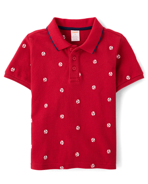 Boys Embroidered Baseball Polo - Sweet Summer