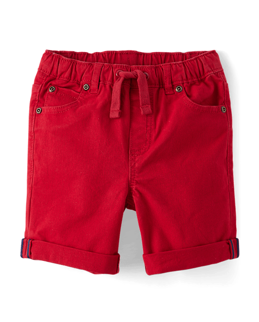Boys Roll Cuff Pull On Shorts - American Cutie