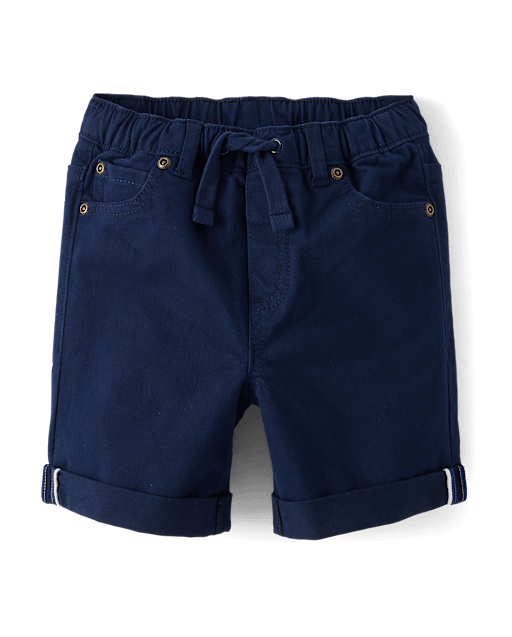 Boys Roll Cuff Pull On Shorts - American Cutie