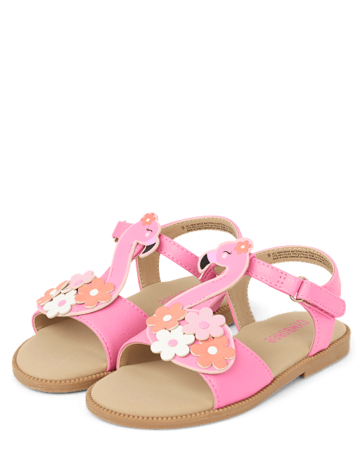 Girls Flamingo Sandals - Seaside Palms