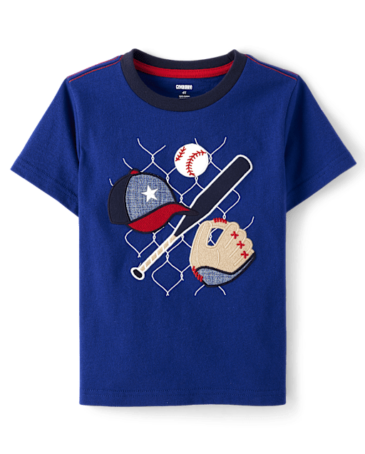 Boys Embroidered Baseball Top - Sweet Summer