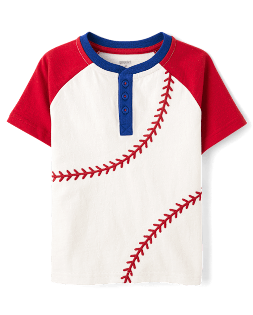 Boys Baseball Henley Top - Sweet Summer