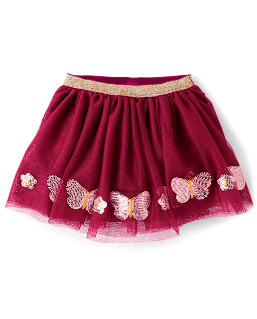 Girls Sequin Butterfly Tutu Skirt - Fall Celebrations