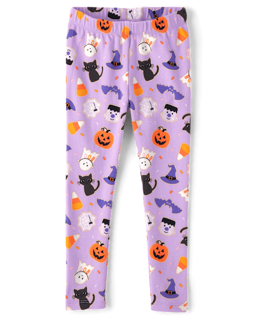 Girls Halloween Leggings - Halloween