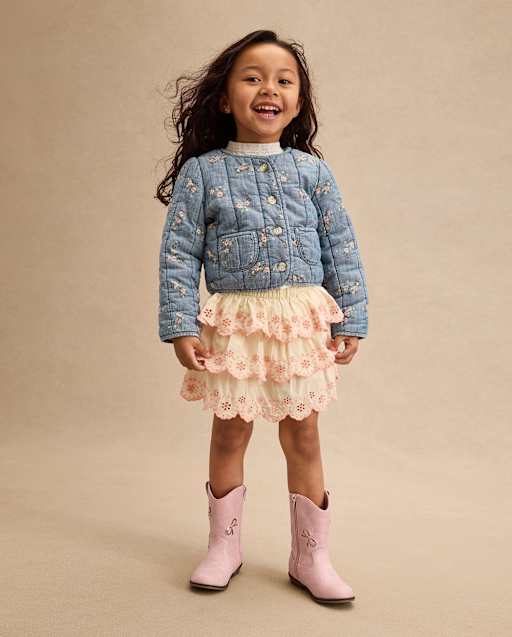 Girls Eyelet Tiered Skort - Highland Hills