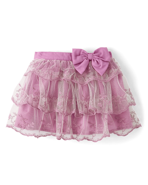 Girls Eyelet Lace Tiered Skirt - Magical Meadows